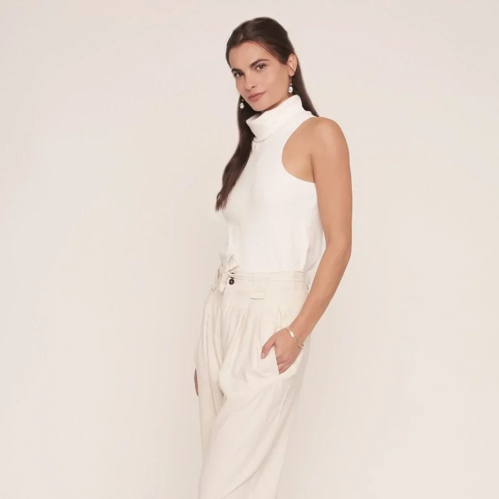 Parker Turtleneck Tank | White - Picture 3 of 9